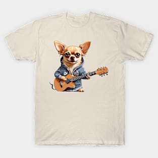 Chihuahua Playing Guitar T-Shirt